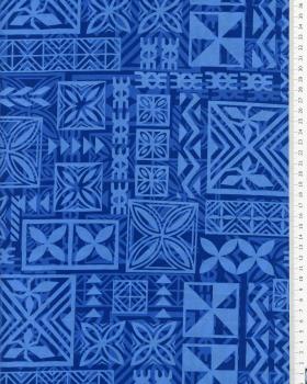 Polynesian fabric TANE Blue - Tissushop